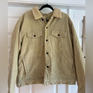 L.L. Bean Tan Jacket with Cream Collar